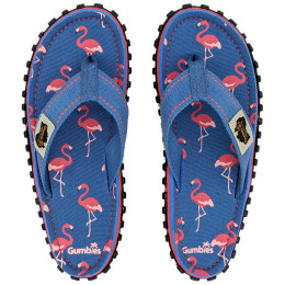Tongs Gumbies Flamingo bleue