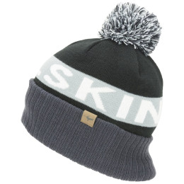 Bonnet d'hiver SealSkinz Water Repellent Cold Weather Bobble Hat noir / gris Black/Grey/White