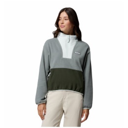 Sweat-shirt femme Columbia Sequoia Grove™ Ii Half Zip Fleece gris Sedona Sage, Greenscape, Tea Light