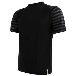 T-shirt fonctionnel homme Sensor Merino Air kr. r. noir / gris Black/TmHeStripes