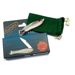 couteau pliant České parky Salmie argenté