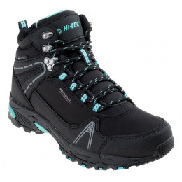Chaussures femme Hi-Tec Hapiter Mid WP Wo's vert / bleu Black/Turquoise