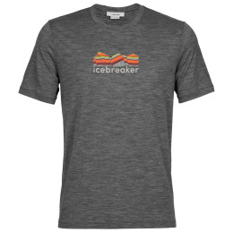 T-shirt homme Icebreaker Tech Lite II SS Tee Mountain Geology girs gritstone heather