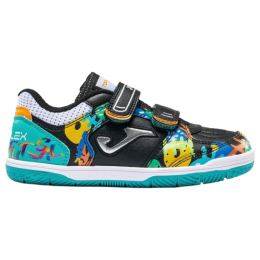 Chaussures enfant Joma Top Flex JR Black Indoor noir / bleu BLACK