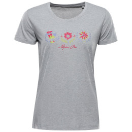 T-shirt fonctionnel femme Alpine Pro Sassa gris clair HIGH RISE