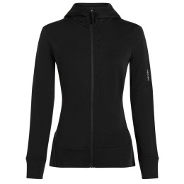 Veste polaire fonctionnelle femme Icebreaker W Mer 260 Quantum IV LS Zip Ho noir Black