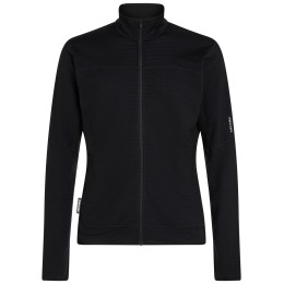 Sweatshirt fonctionnel homme Icebreaker Men Merino Blend 300 RealFleece™ Descender LS Zip noir Black