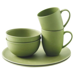 Set de vaisselle Outwell Bamboo Dinner Set 2 persons green