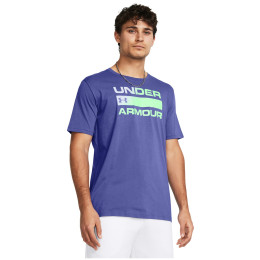 T-shirt homme Under Armour Team Issue Wordmark SS bleu / vert Starlight/MatrixGreen/Celeste