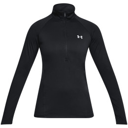 T-shirt fonctionnel femme Under Armour Tech 1/2 Zip - Solid vert Black / Black / Metallic Silver