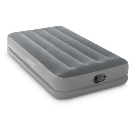 Matelas goflable Intex Twin Dura-Beam Prestige Mid-Rise USB Pump girs grey
