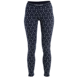 Leggings femmes Icebreaker W Mer 260 Vertex Leggings First Snow bleu foncé Midnight Navy/Snow/J