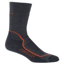 Chaussettes homme Icebreaker Mens Hike+ Medium Crew (2019) gris / orange Monsoon
