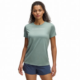 T-shirt femme Under Armour Tech PTH Graphic SSC vert Silica Green / / Hydro Green