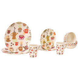Set de vaisselle Vango Bamboo 2-Person Set beige CoffeeCupPrint