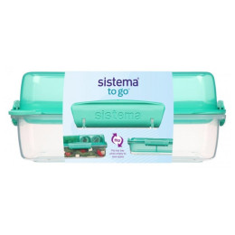 Boîte aliments Sistema Lunch Stack To Go Rectangle turquoise mint