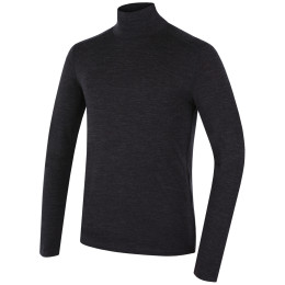 Col roulé homme MOOA MerinoSilk Collar 160 noir black melange