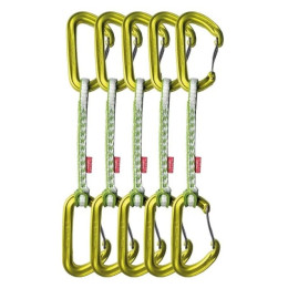 Set express Ocún HAWK QD WIRE DYN 8 mm 15 cm 5-pack vert clair green