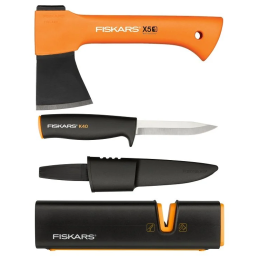 Kit outils Fiskars X5 Fireplace set noir / orange FW25