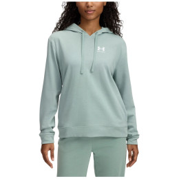 Sweat-shirt femme Under Armour Rival Terry Hoodie vert clair Silica Green / / White