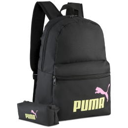 Sac à dos urbain Puma Phase Backpack Set noir / jaune PUMA Black-Fizzy Light
