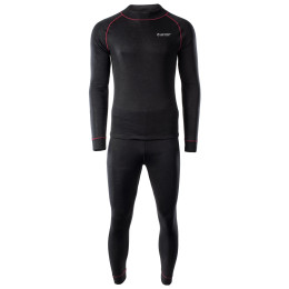 Sous-vêtements thermiques hommes Hi-Tec Sorin Set noir / rouge Black / Merlot
