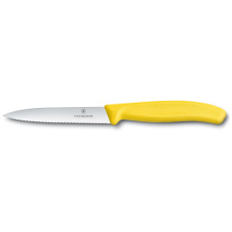 Couteau légumes Victorinox lame ondulée jaune