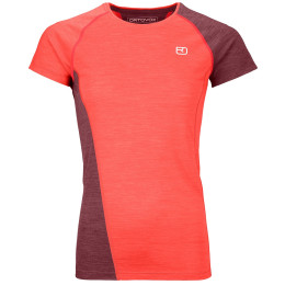 T-shirt fonctionnel femme Ortovox W's 120 Cool Tec Fast Upward T-Shirt rouge Coral Blend