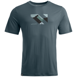 T-shirt homme Ortovox 140 Cool Landscape T-shirt gris Dark Arctic Grey