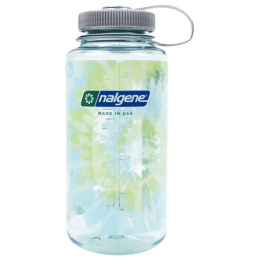 Bouteille Nalgene Wide Mouth Tie-Dye Print 1000 ml bleu clair Seafoam w/Platinum Blue Tie Dye