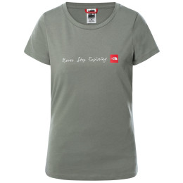 T-shirt femme The North Face W S/S Neverstopexploring Tee gris / vert AgaveGreen