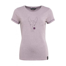 T-shirt femme Chillaz Saile Happy Alpaca 2022 rose purple melange
