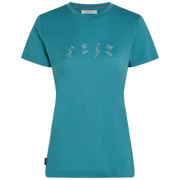 T-shirt femme Icebreaker Women Merino 150 Tech Lite SS Tee Snow Day bleu clair Topaz