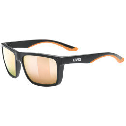 Lunettes soleil Uvex Lgl 50 CV vert Black Mat / Mirror Champagne