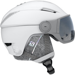 Casque de ski femmes Salomon Icon² Visor blanc White
