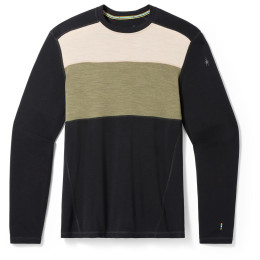 T-shirt fonctionnel homme Smartwool M Classic Thermal Mrn Bl Colorbl Crew B vert Black-Winter Moss