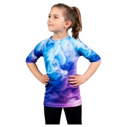T-shirt fonctionnel enfant Drexiss All Mist Violet Coolmax bleu / violet