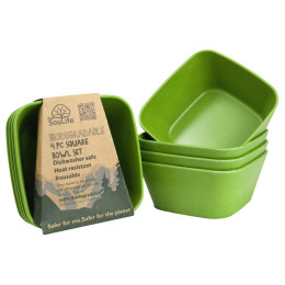 Bol EcoSouLife 4pc. Square Bowl Set green