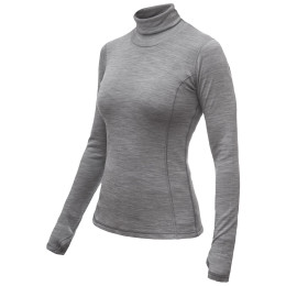T-shirt fonctionnel femme Sensor Merino Bold Roll Neck dl.rukáv girs Cool Gray