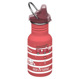 Bouteille enfant Klean Kanteen Kid Classic Narrow 12oz (w/ Kid Sippy Cap) rouge Fire Trucks