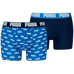 Caleçon homme Puma Everyday Aop Print Boxer 2P bleu / bleue claire Blue Combo