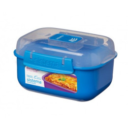 Boîte alimentaire Sistema Rectangle 525ML bleue