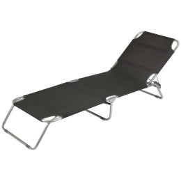 Chaise longue de plage Bo-Camp Sun lounger with sunscreen vert Black