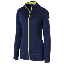 Sweat-shirt femme Zulu Merino Full Zip bleue Navy
