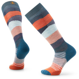 Chaussettes de ski Smartwool Ski Targeted Cushion Pattern OTC bleu / orange twilight blue