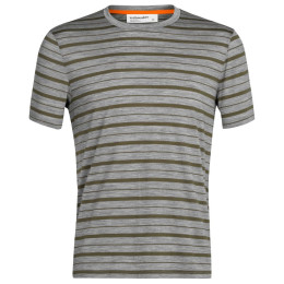 T-shirt homme Icebreaker Mens Wave SS Tee Stripe girs Metro Heather/Loden