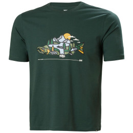 T-shirt homme Helly Hansen F2F Organic Cotton Tee 2.0 green Darkest Spruce