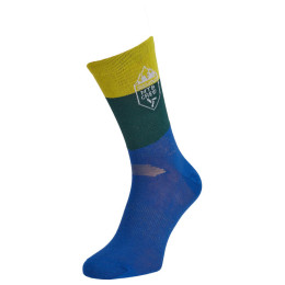 Chaussettes vélo Silvini Ferugi bleu / vert navy-lime