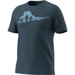 T-shirt homme Dynafit Graphic Co T-Shirt M bleu foncé 0721 - cinder/ASCENT