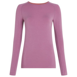 T-shirt fonctionnel femme Icebreaker W Mer 260 Zoneknit Seamless LS Crewe rose Deco